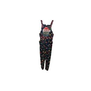 Ugly Christmas Cat Overalls Jumpsuit Tacky Sweater Holiday Party Xmas Velvety